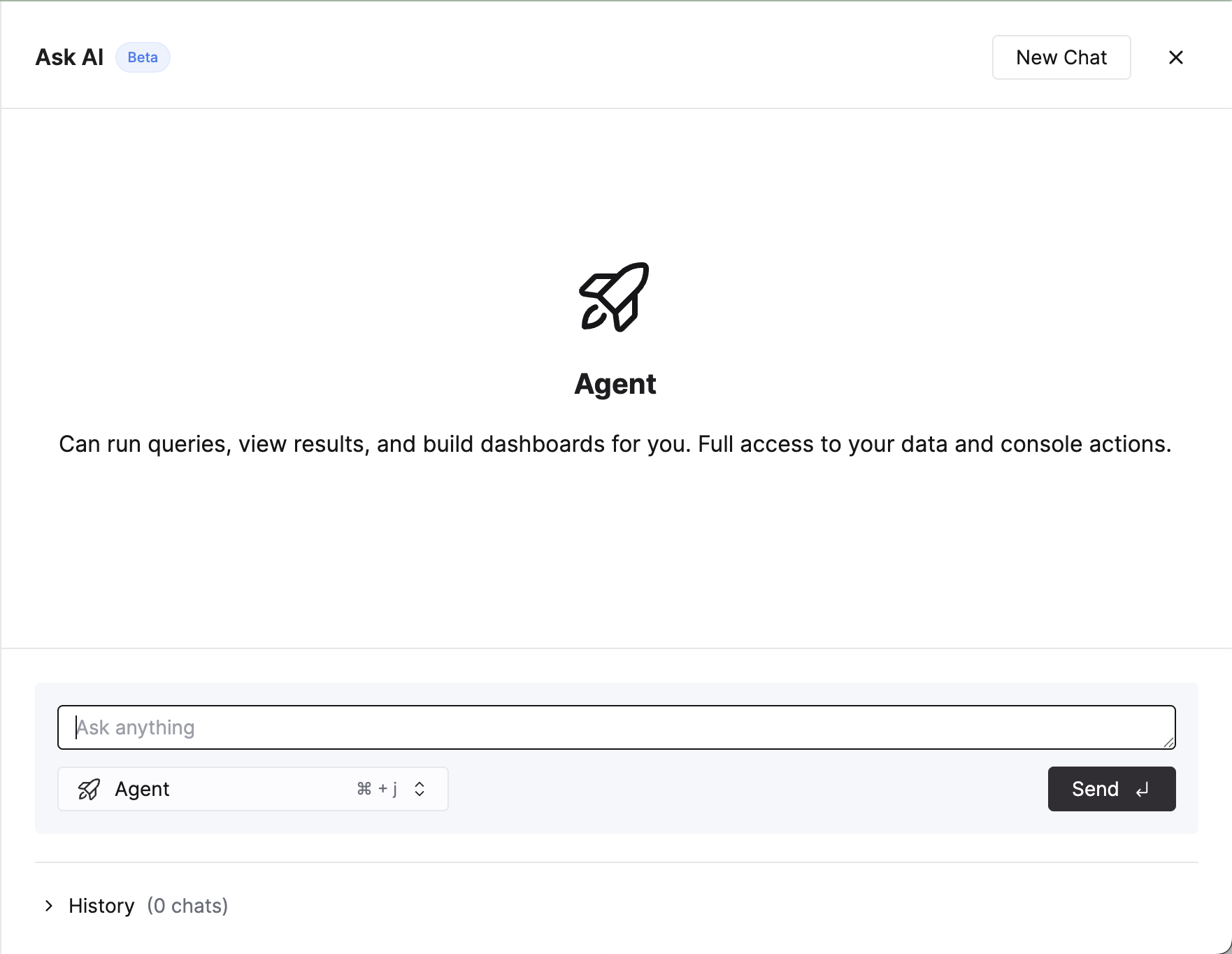 От�крытие выезжающей панели AI Chat